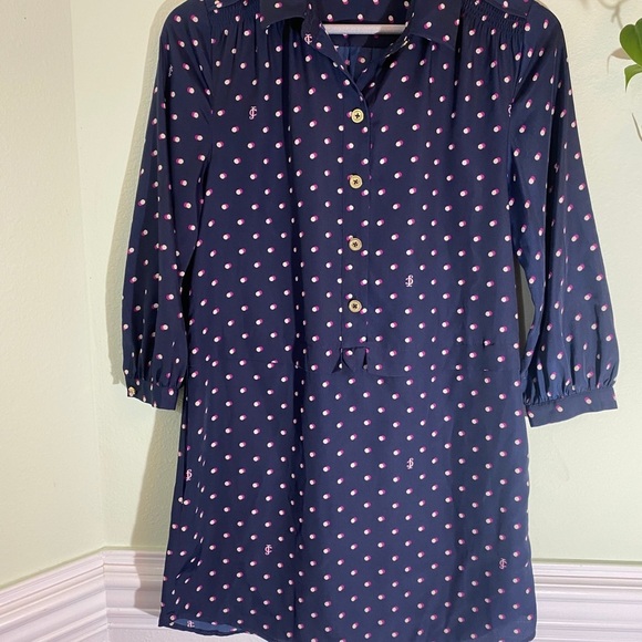 Juicy Couture Y2k Cosmic Polka Dot Mini Dress Shirt Dress Size XS🔥 - Picture 2 of 6